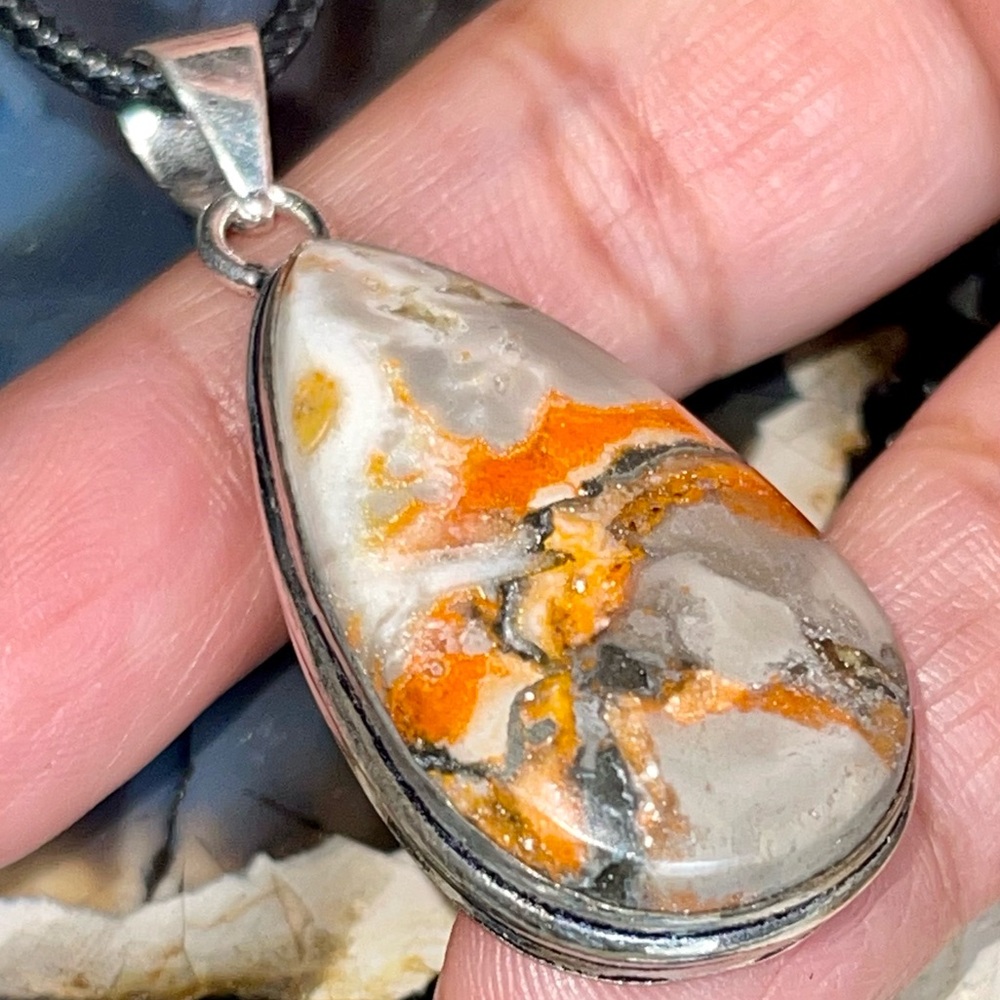 Indonesian Buzzing Bumblebee Jasper Pendant 2”